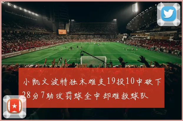 小凯文波特独木难支19投10中砍下28分7助攻罚球全中却难救球队